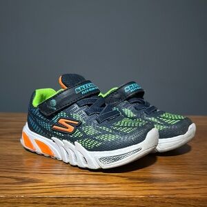 Skechers Kids' Black and Green Athletic Shoes